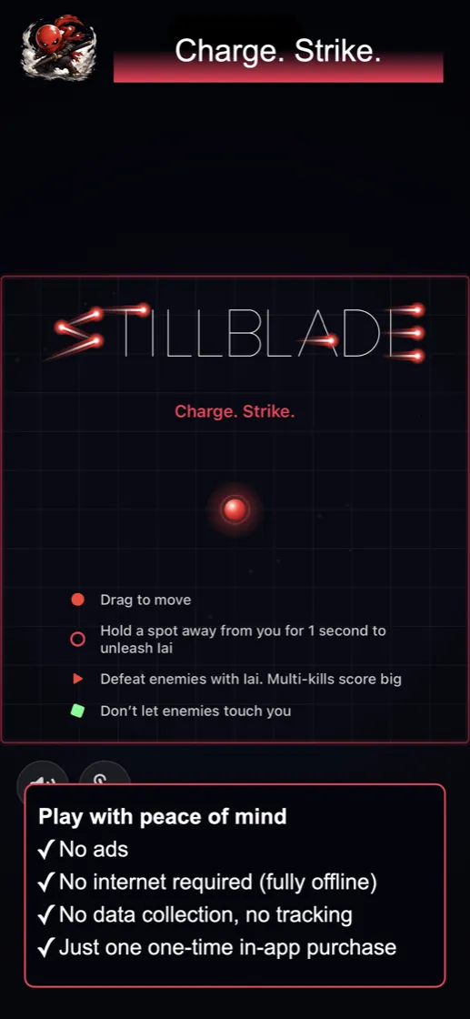 Title screen. Charge. Strike.